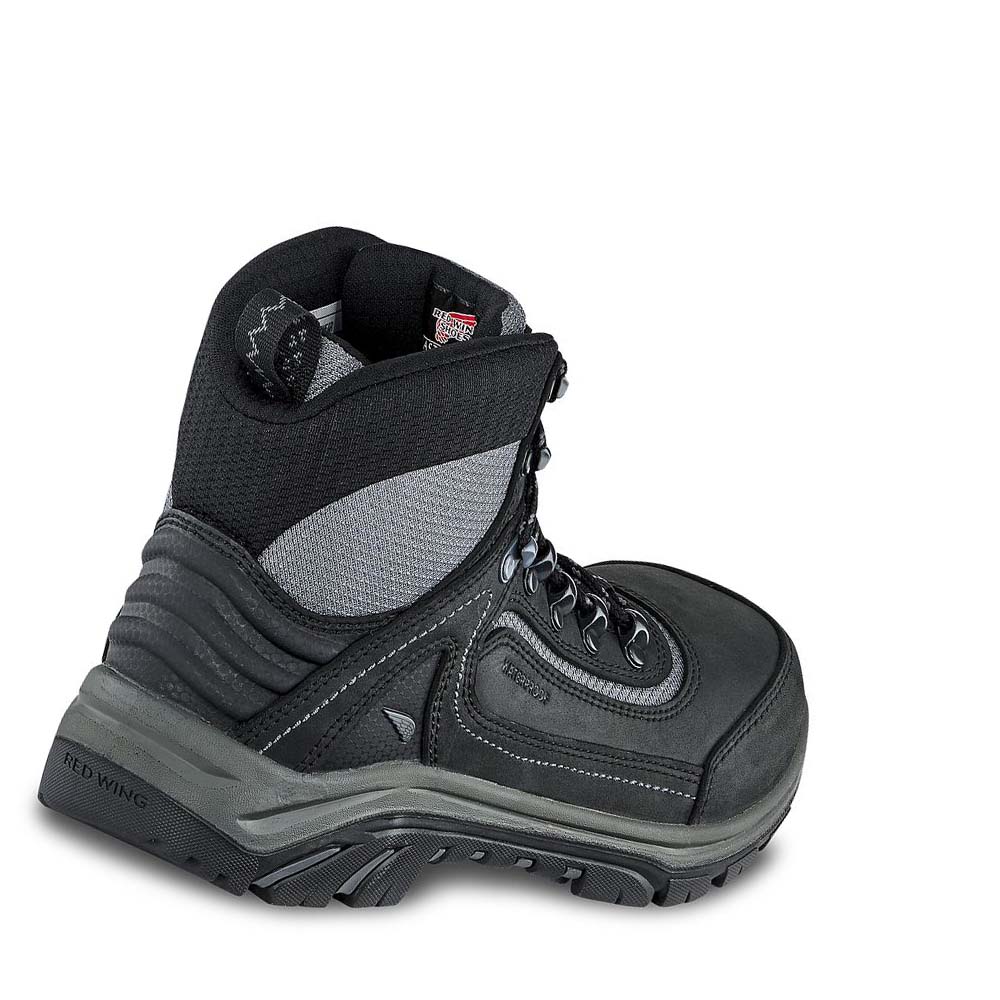 Red Wing Tradeswoman 6-inch Waterproof CSA Safety Toe Hiker Women's Work Boots Black / Grey | ZA 172VRW